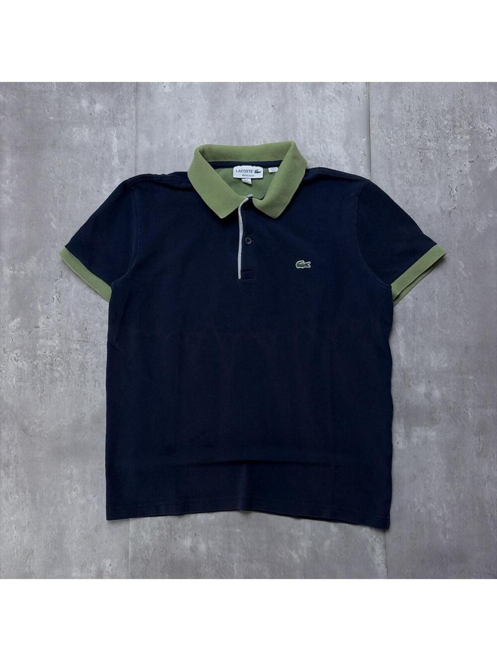 Y2K Navy Lacoste Logo Skater Polo Shirt